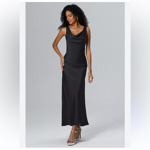 REVOLVE Dresses & Skirts - Revolve Protagonist black draped slip dress
